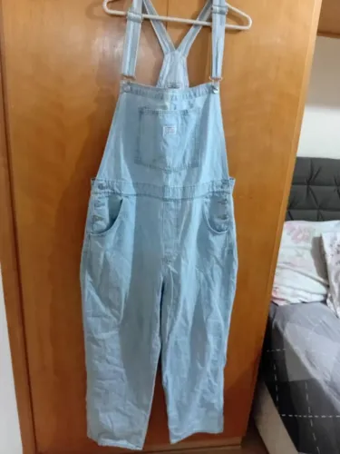 macacão jeans levis vintage usado EG