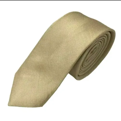 Gravata slim social Dourada 
