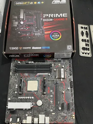 Kit duas placa mãe Asus B450M +MSI B450 Pro VDH Max + Ryzen 2600x