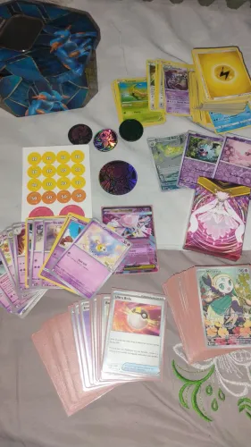 Coleção cartas pokémon: deck: Mega diancie, primarina e decidueye + avulsas 