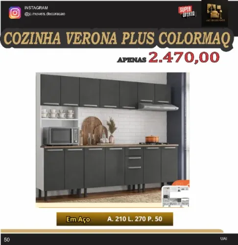 COZINHA VERONA COLORMAQ DE AÇO