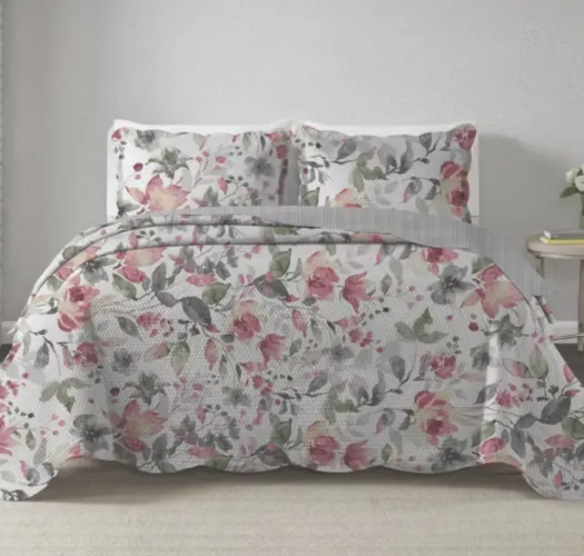 Colcha cobre leito Queen dupla face com fronhas