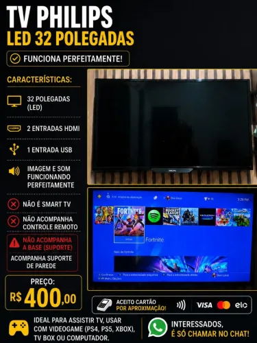TV LED Phillips 32 polegadas não é Smart TV