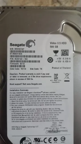 HD Seagate de 500GB