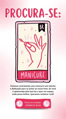 VAGA DE EMPREGO PARA MANICURE
