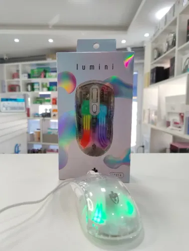 Mouse Gamer Evolut EG114 Lumini Transparente RGB