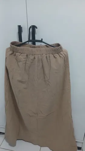 Saia longa nova 46 100% algodão forrada com bolsos
