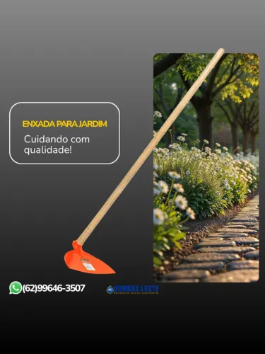 ENXADA LARGA 30CM CABO 150 MADEIRA