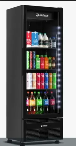 Refrigerador Expositor Imbera 485L Full Black VRS16 220v