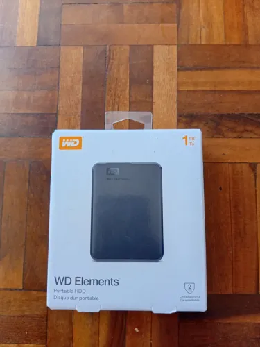 HD Externo Portátil WD Elements de 1TB NOVO(na caixa/lacrado)