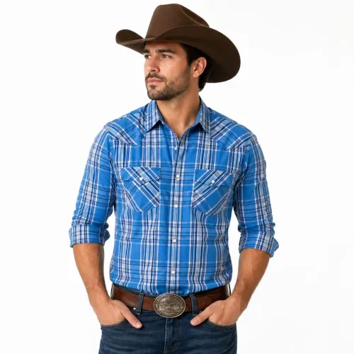 Camisa xadrez azul tamanho M, Levis para festa Junina ou de peão 