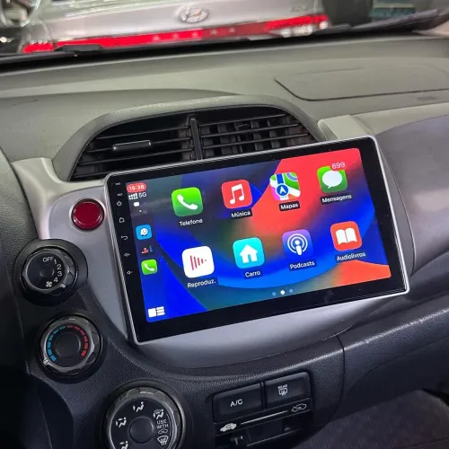 Central Multimídia Android Honda Fit 2008 a 2014 Carplay e Android Auto