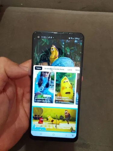 Celular Sangung A21s 64GB, telha trincada funciona normalmente