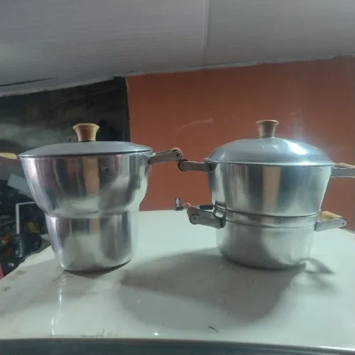 Cuscuzeira em alumínio batido 