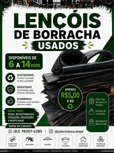 Lençóis de Borracha Usados - O Melhor Custo-Benefício!