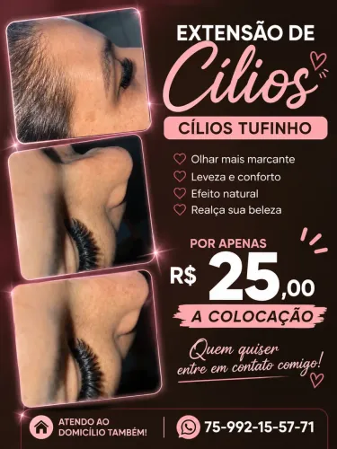 Cílios to fininho colocação por apenas R$25