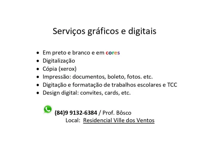 Serviços Gráficos e digitais 