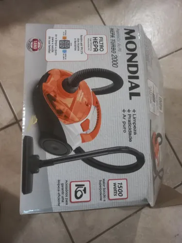 Aspirador Mondial Hepa Turbo 2000, 1500 watts. Na caixa.