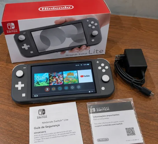 Nintendo Switch lite cor cinza, NOVO caixa lacrada