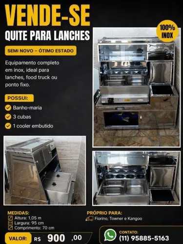 Kit automotivo para lanches