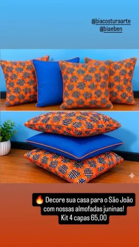 Kit com 4 capas 40x40. Tema Junino