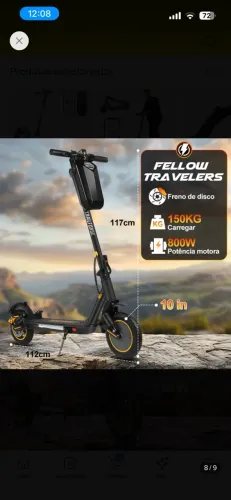 Patinete elétrico 800w