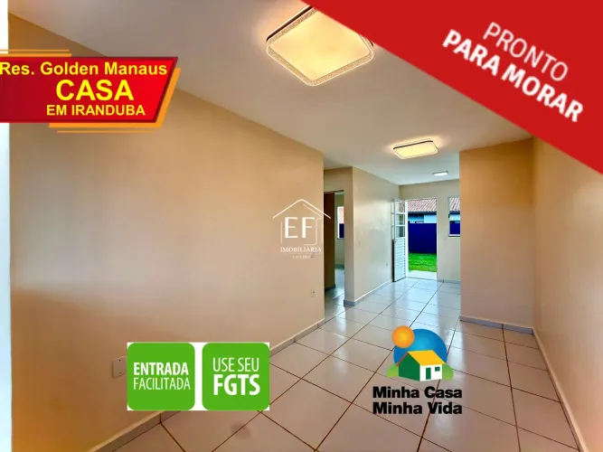 Residencial Golden Manaus - Casa 2 Quartos Sendo 1 Suíte com Terreno de 200m²