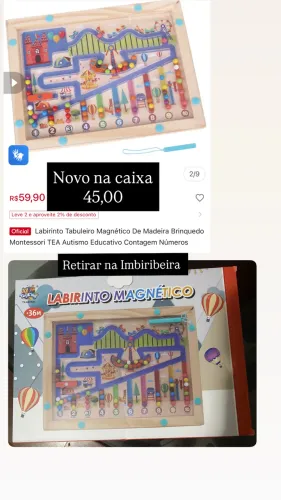Labirinto tabuleiro magnético