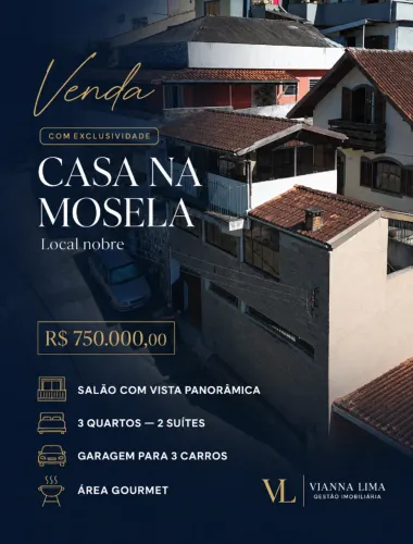 VENDO CASA MOSELA - LOCAL NOBRE - R$ 750MIL