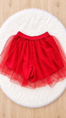 SHORTS-SAIA INFANTIL VERMELHO - USADO