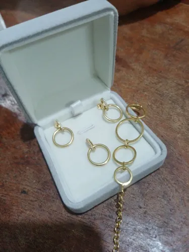 Conjunto vivara ouro 18k