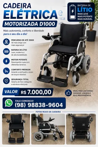 Cadeira elétrica motorizada D1000