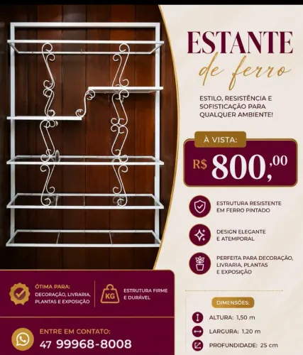 Estante de ferro