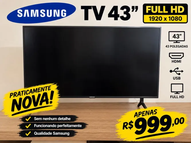 VENDO TV SAMSUNG 43? FULL HD!  IMPECÁVEL 