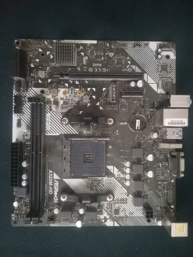 Placa Mãe ASRock A320M-HD AMD AM4 DDR4 Com Slot M.2 - Usada