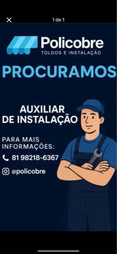 vagas para auxiliar de instalação