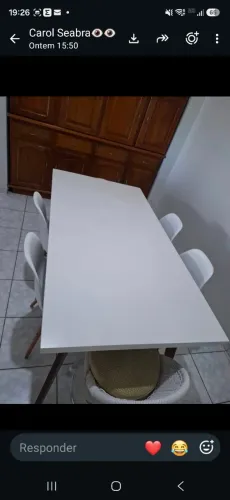 Mesa de jantar 6 lugares usada (1,60m x 0,85m)