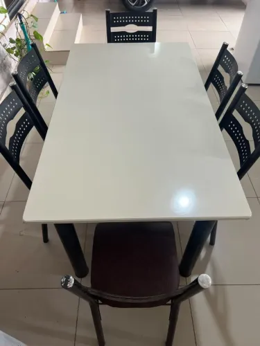 MESA MÁRMORE 6 CADEIRAS