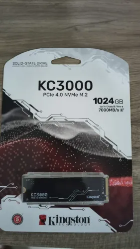 SSD Kingston KC3000 M.2 NVMe PCIe 4.0 Leitura 7000 MBs - 1 TB | Alto Desempenho - Lacrado