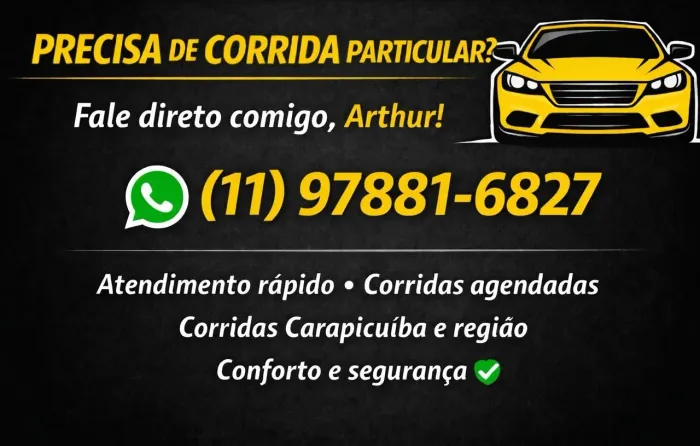 Entregas de mercadorias e corridas particulares
