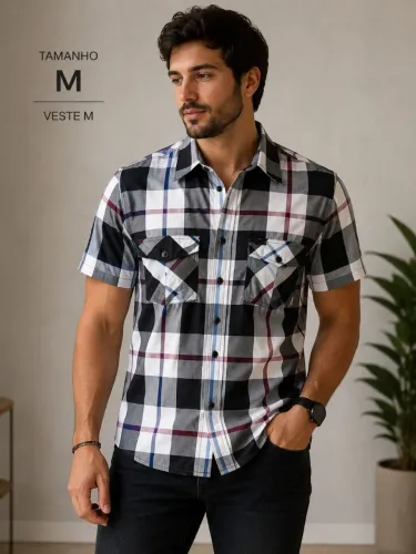Camisa xadrez masculino tamanho M  20 reais 