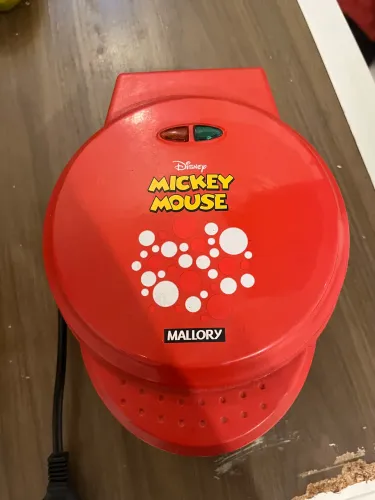 Mickey Mouse Mallory Máquina Waffle Cupcake Omeleteira 127v (Usado)