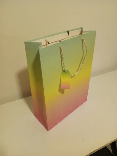 Sacola de papelão colorida [POUCO USADA]