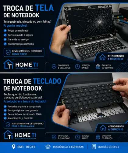 TELA QUEBRADA E TECLADO COM DEFEITO, EU RESOLVO!