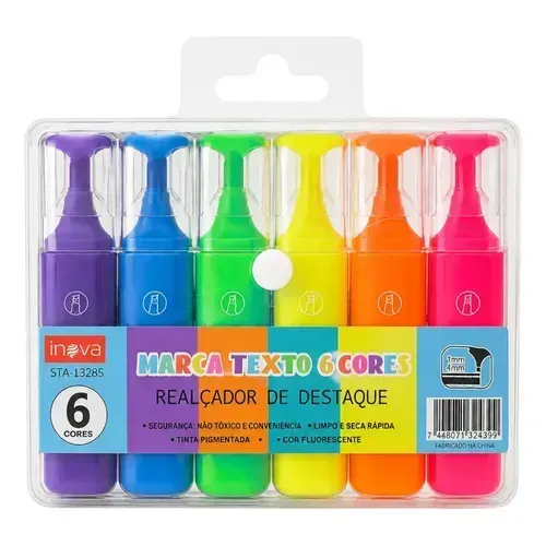 Kit com 4 Pinceis Marca Texto