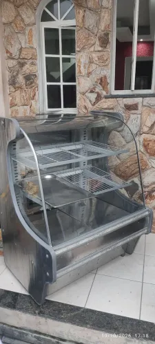 Expositor térmico INOX com iluminação LED"LEIA"