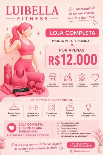 Vendo loja de roupas fitness.