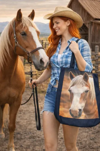 Bolsa Ecobag Estampa Cavalo country