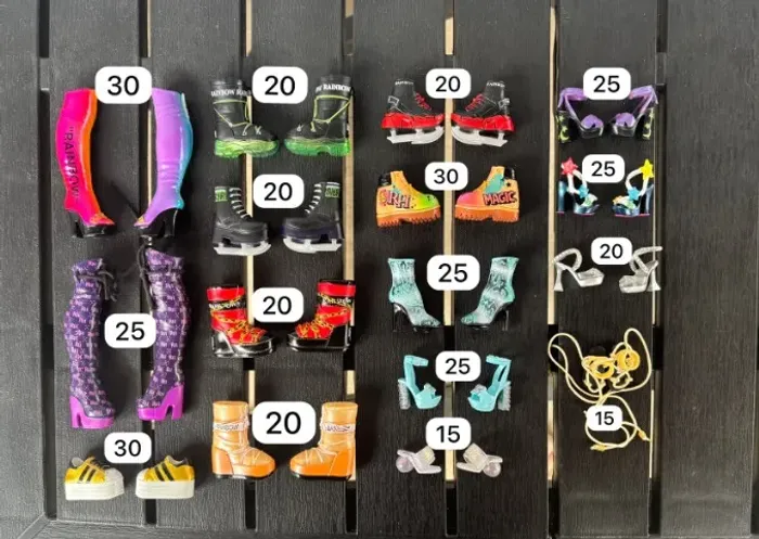 Sapatos bonecas Rainbow High e Shadow High (Valor Unitário)