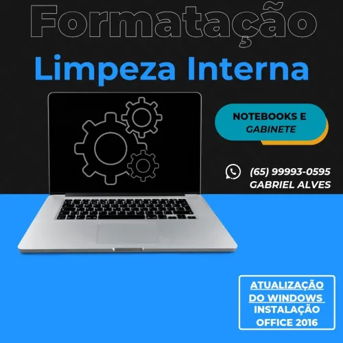 SERVIÇOS DE UPGRADE, LIMPEZA E ATUALIZAÇÕES DO SEU NOTEBOOK